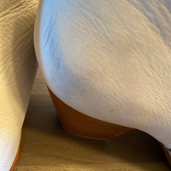 Frye Womens Reed Strappy Ankle Boots Ivory Cuban Heel Zip Up Pointed Toe 10 M - Picture 9 of 10